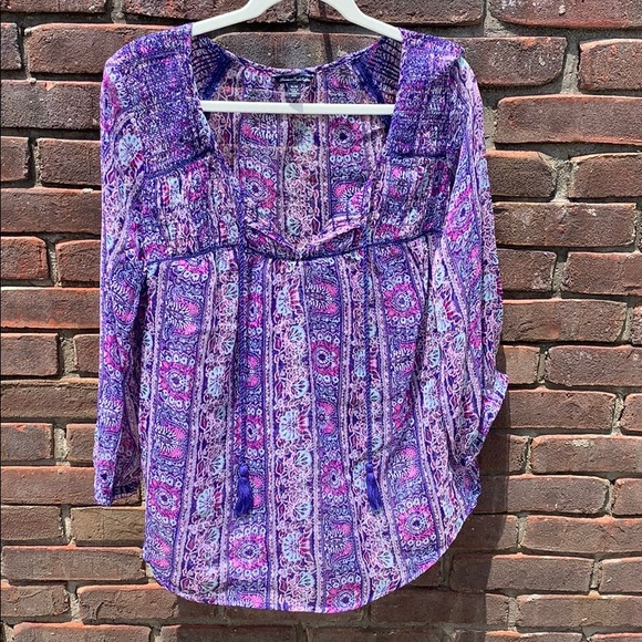 American Eagle Outfitters Tops - American Eagle Boho Peasant Top